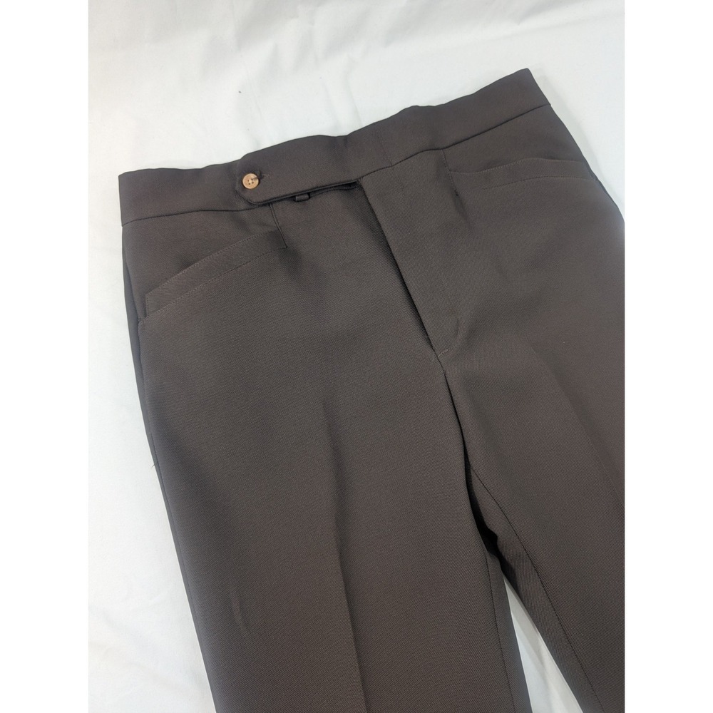 True VTG 70s Levis Panatela Sportswear Flare Leg Trouser 34x31 Talon Zip-brown
